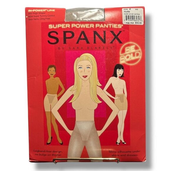Spanx F Nude Super Power Panties 915 Mid-Thigh Shaper Tummy Control Shorts NWT - Picture 9 of 9